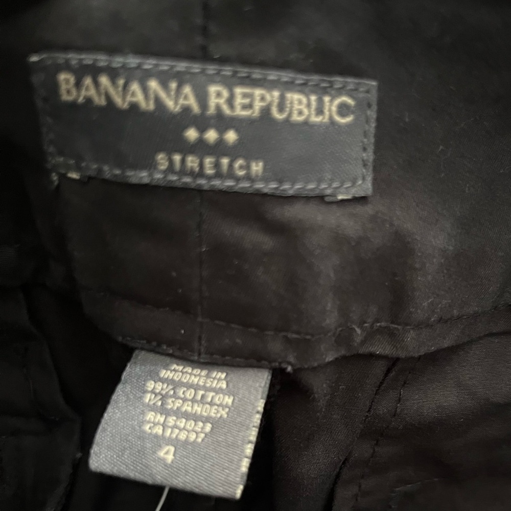 BANANA REPUBLIC Harrison Fit Cropped Stretch Black Pants Size 4 NWT - Picture 9 of 11